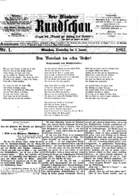 Neue Münchener Rundschau Donnerstag 3. Januar 1867