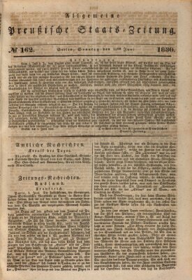 Allgemeine preußische Staats-Zeitung Sonntag 13. Juni 1830