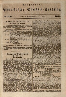 Allgemeine preußische Staats-Zeitung Dienstag 27. Juli 1830