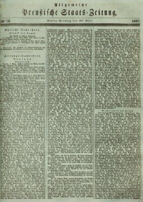 Allgemeine preußische Staats-Zeitung Dienstag 14. März 1837