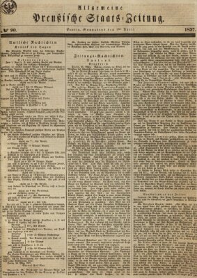 Allgemeine preußische Staats-Zeitung Samstag 1. April 1837