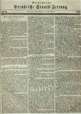 Allgemeine preußische Staats-Zeitung Donnerstag 6. April 1837