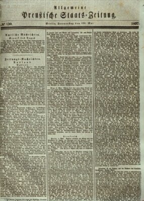 Allgemeine preußische Staats-Zeitung Donnerstag 11. Mai 1837
