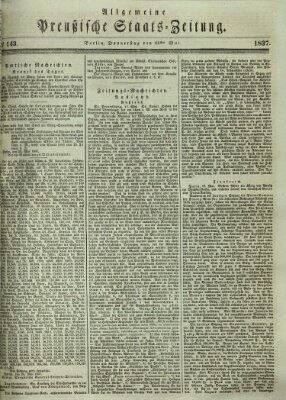 Allgemeine preußische Staats-Zeitung Donnerstag 25. Mai 1837