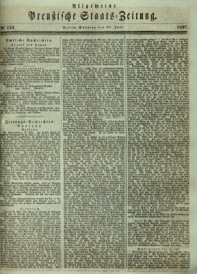 Allgemeine preußische Staats-Zeitung Sonntag 4. Juni 1837