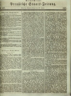 Allgemeine preußische Staats-Zeitung Donnerstag 8. Juni 1837