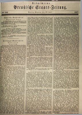Allgemeine preußische Staats-Zeitung Montag 3. Juli 1837