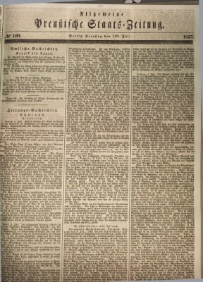 Allgemeine preußische Staats-Zeitung Dienstag 11. Juli 1837
