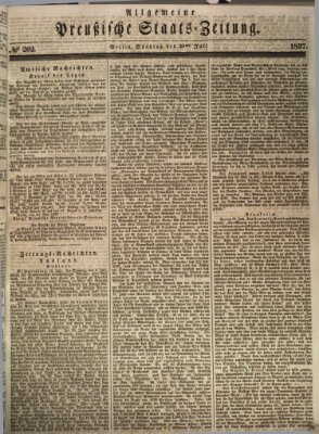 Allgemeine preußische Staats-Zeitung Sonntag 23. Juli 1837