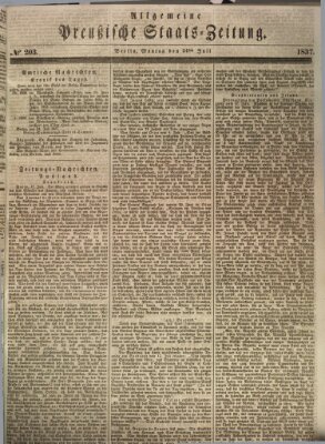 Allgemeine preußische Staats-Zeitung Montag 24. Juli 1837
