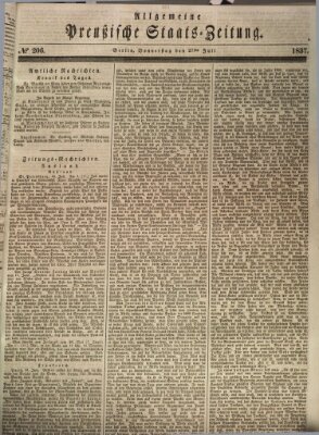 Allgemeine preußische Staats-Zeitung Donnerstag 27. Juli 1837