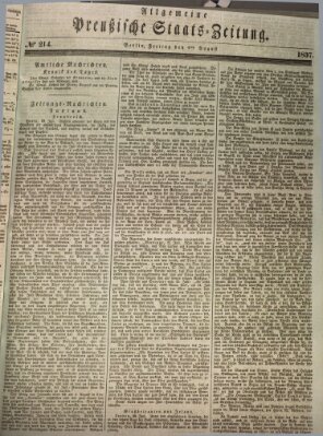 Allgemeine preußische Staats-Zeitung Freitag 4. August 1837