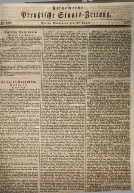 Allgemeine preußische Staats-Zeitung Samstag 12. August 1837