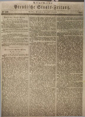 Allgemeine preußische Staats-Zeitung Dienstag 29. August 1837