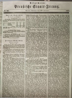 Allgemeine preußische Staats-Zeitung Montag 30. Oktober 1837
