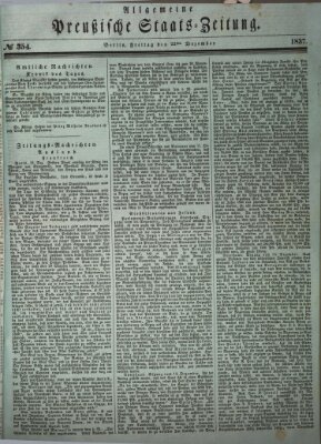 Allgemeine preußische Staats-Zeitung Freitag 22. Dezember 1837