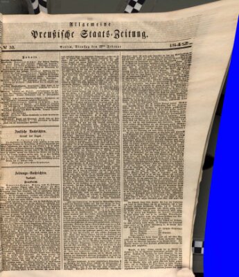 Allgemeine preußische Staats-Zeitung Dienstag 22. Februar 1842
