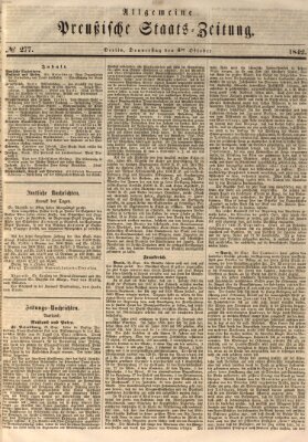 Allgemeine preußische Staats-Zeitung Donnerstag 6. Oktober 1842