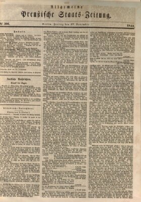 Allgemeine preußische Staats-Zeitung Freitag 4. November 1842