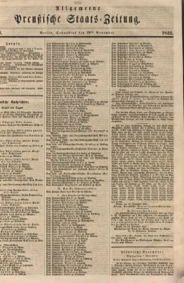 Allgemeine preußische Staats-Zeitung Samstag 19. November 1842