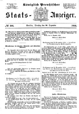 Königlich Preußischer Staats-Anzeiger (Allgemeine preußische Staats-Zeitung) Dienstag 30. Dezember 1856