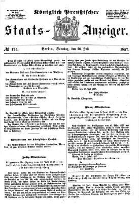 Königlich Preußischer Staats-Anzeiger (Allgemeine preußische Staats-Zeitung) Sonntag 26. Juli 1857