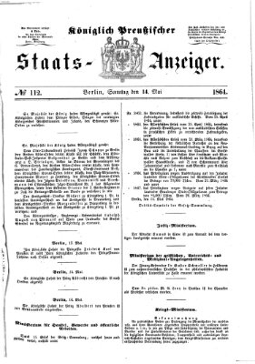 Königlich Preußischer Staats-Anzeiger (Allgemeine preußische Staats-Zeitung) Sonntag 15. Mai 1864