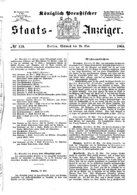 Königlich Preußischer Staats-Anzeiger (Allgemeine preußische Staats-Zeitung) Mittwoch 25. Mai 1864