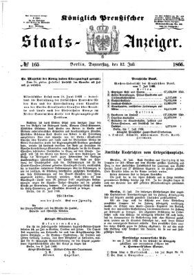 Königlich Preußischer Staats-Anzeiger (Allgemeine preußische Staats-Zeitung) Donnerstag 12. Juli 1866