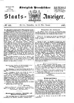 Königlich Preußischer Staats-Anzeiger (Allgemeine preußische Staats-Zeitung) Donnerstag 23. Mai 1867