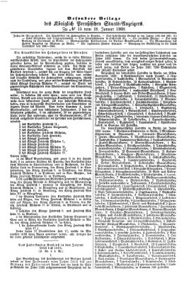 Königlich Preußischer Staats-Anzeiger (Allgemeine preußische Staats-Zeitung) Samstag 18. Januar 1868