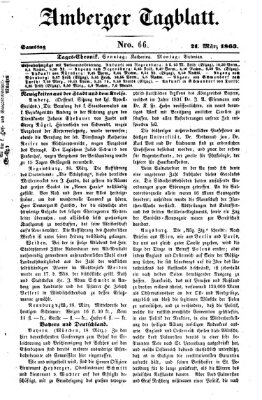 Amberger Tagblatt Samstag 21. März 1863
