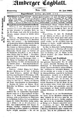Amberger Tagblatt Donnerstag 11. Juni 1863