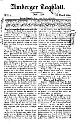 Amberger Tagblatt Freitag 21. August 1863