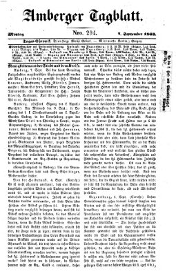 Amberger Tagblatt Montag 7. September 1863