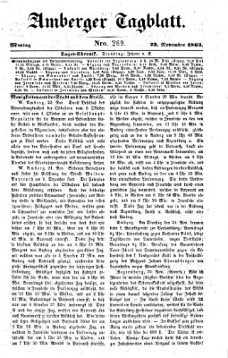 Amberger Tagblatt Montag 23. November 1863