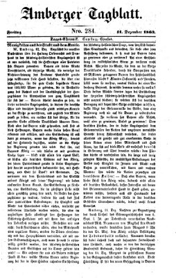 Amberger Tagblatt Freitag 11. Dezember 1863