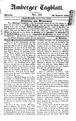 Amberger Tagblatt Mittwoch 16. Dezember 1863