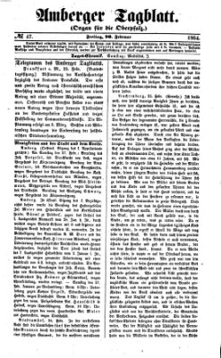 Amberger Tagblatt Freitag 26. Februar 1864