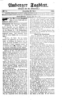 Amberger Tagblatt Donnerstag 21. April 1864