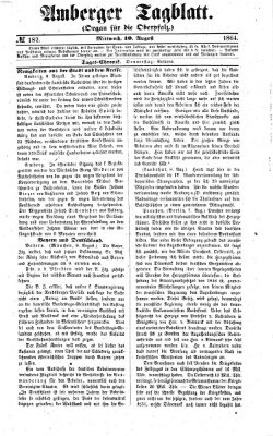 Amberger Tagblatt Mittwoch 10. August 1864