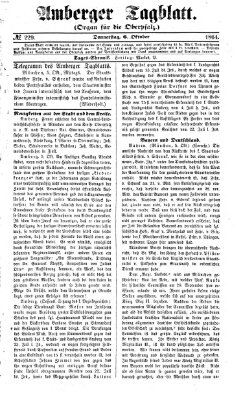 Amberger Tagblatt Donnerstag 6. Oktober 1864