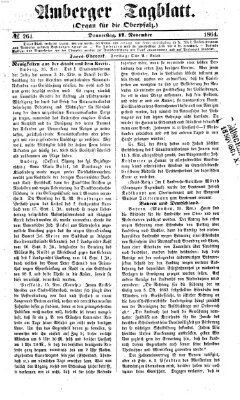 Amberger Tagblatt Donnerstag 17. November 1864