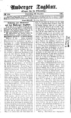 Amberger Tagblatt Donnerstag 29. Dezember 1864