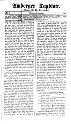 Amberger Tagblatt Montag 2. Januar 1865