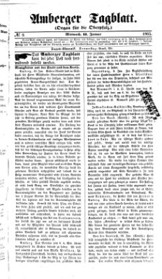 Amberger Tagblatt Mittwoch 11. Januar 1865
