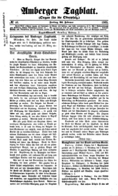Amberger Tagblatt Freitag 24. Februar 1865