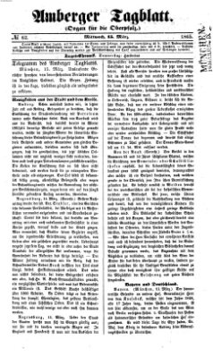 Amberger Tagblatt Mittwoch 15. März 1865