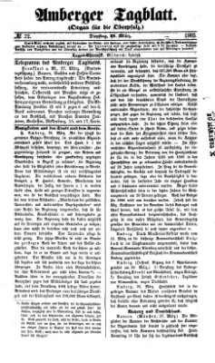 Amberger Tagblatt Dienstag 28. März 1865