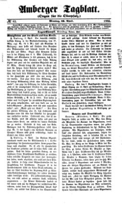 Amberger Tagblatt Montag 10. April 1865